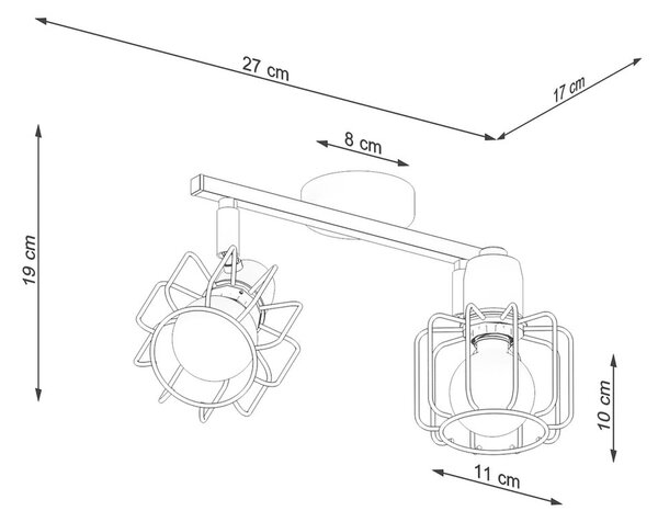 Bela stropna svetilka ø 10 cm Salom – Nice Lamps