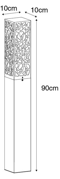 Moderni zunanji steber črn 90 cm IP44 - Nicole