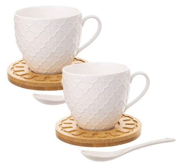 Porcelanske skodelice v kompletu 2 kos 250 ml Whiteline - Orion