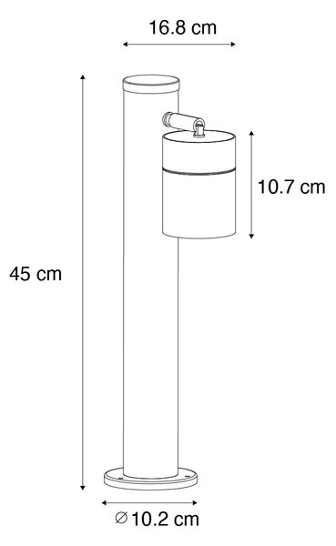 Zunanja svetilka črna 45 cm AR70 nastavljiva IP44 - Solo