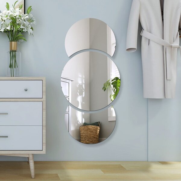 Stenska nalepka 26x26 cm Half-moon Mirror - Ambiance