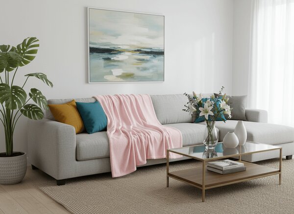 Mikroplišasta odeja SOFT, svetlo roza Dimenzije: 160 x 200 cm