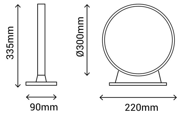 Siva talna svetilka SULION Nala, ø 30 cm