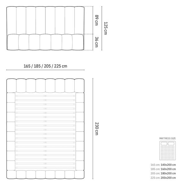 Temno modra oblazinjena zakonska postelja s prostorom za shranjevanje z letvenim dnom 160x200 cm Kelp – Micadoni Home