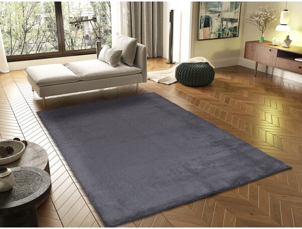 Temno siva preproga iz mikrovlaken 120x170 cm Coraline Liso – Universal