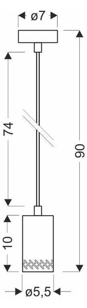 Črna viseča svetilka z lesenim senčnikom ø 7 cm Tubo – Candellux Lighting