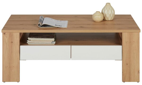 Modern Living Klubska Mizica In Beli In Barvi Hrasta Monos