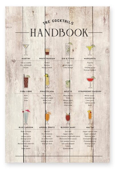 Lesen dekorativni znak 40x60 cm Cocktails Handbook – Really Nice Things