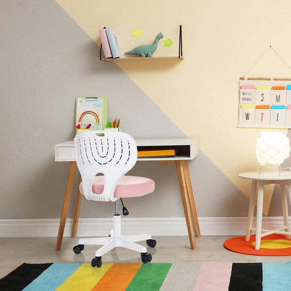 MID.YOU Otroški Vrtljivi Stol Kiddy Top W, Roza