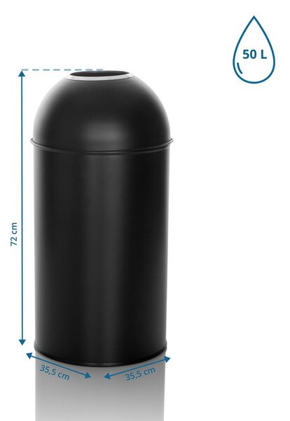 MID.YOU Koš Za Smeti Clean Or, 50 L, Črna