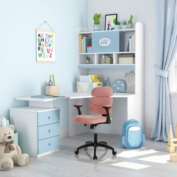 MID.YOU Mladinski Vrtljivi Stol Kid Ergolino B, Roza