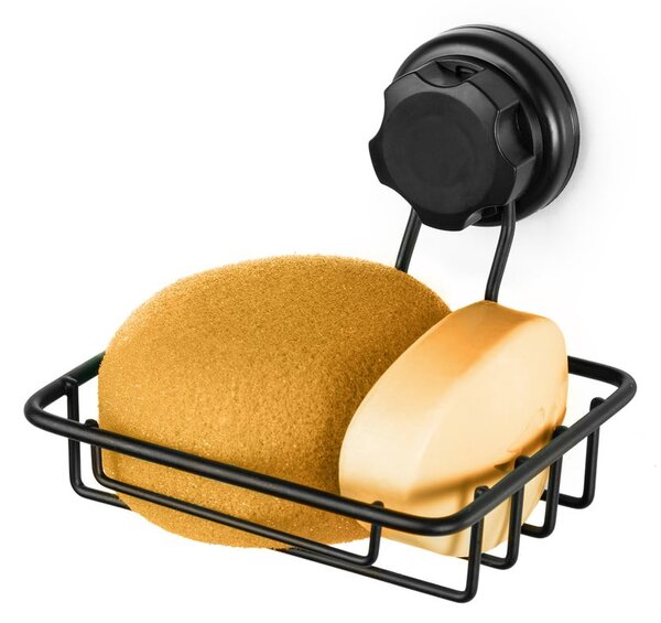 Držalo za milo in gobico Compactor Bestlock Black Soap & Sponge Holder