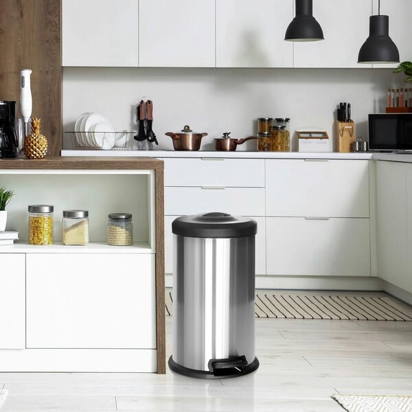 MID.YOU Koš Za Smeti Clean X, 40 L, Srebrna