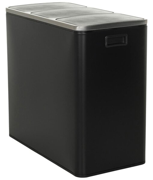 MID.YOU Koš Za Smeti Clean Ix, 3 X 18 L, Črna