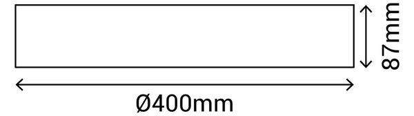 Črna LED stropna svetilka ø 40 cm – SULION