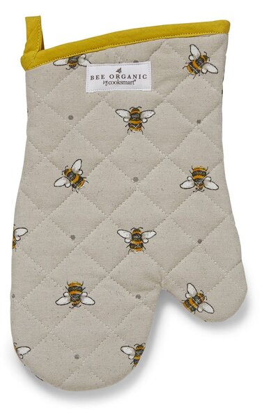 Bež-rumena bombažna kuhinjska rokavica Cooksmart ® Bumble Bees