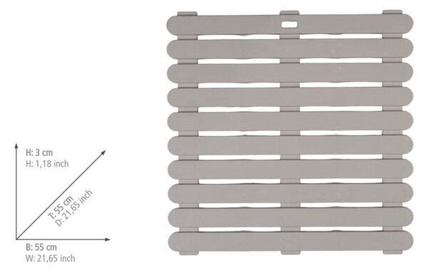 Bež plastična kopalniška preproga 55x55 cm – Wenko