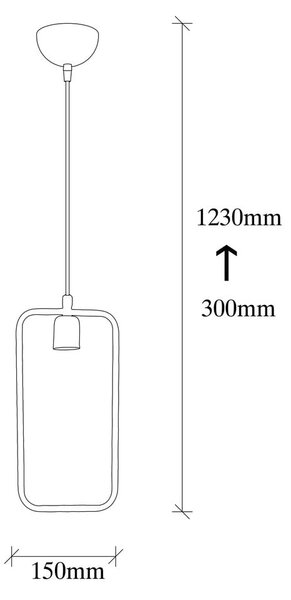 Črna viseča svetilka Geonni – Opviq lights