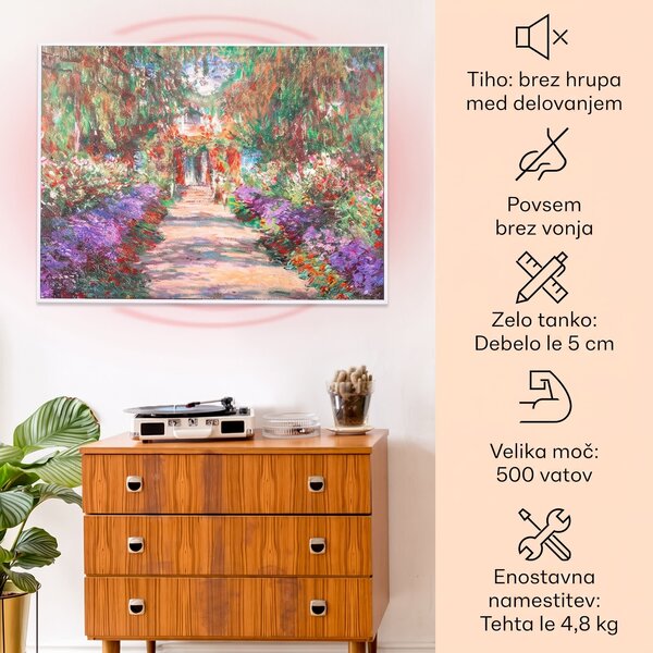 Klarstein Wonderwall Air Art Smart, infrardeči grelec, 80 x 60 cm, 500 W, vrtna pot