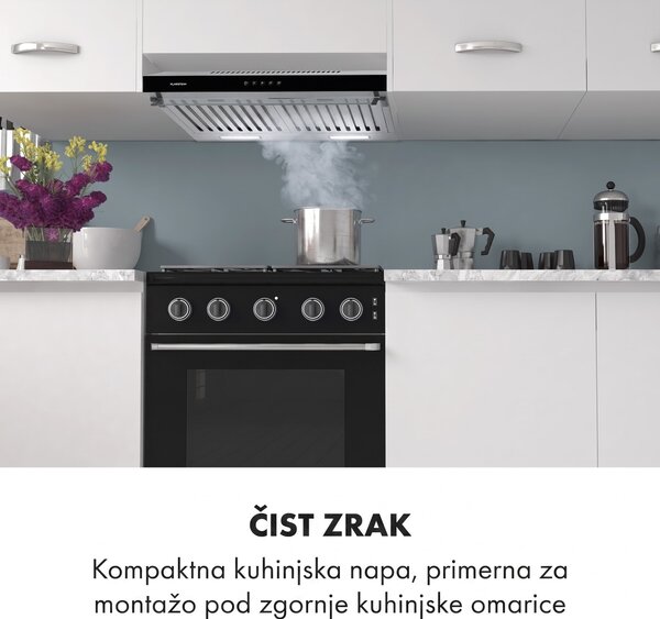 Klarstein Purista 60cm 306m³/h Podgradna Napa Srebrna