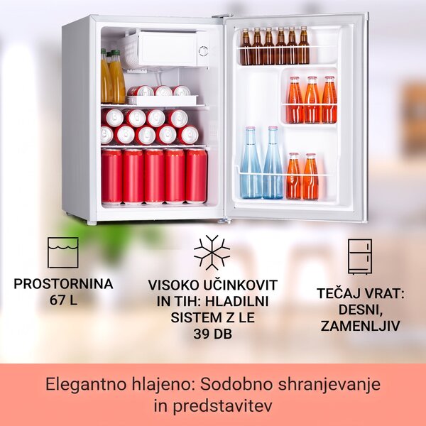 Klarstein Fargo 67 hladilnik minibar 67 litrov / 4 litri zamrzovalnik kompakt