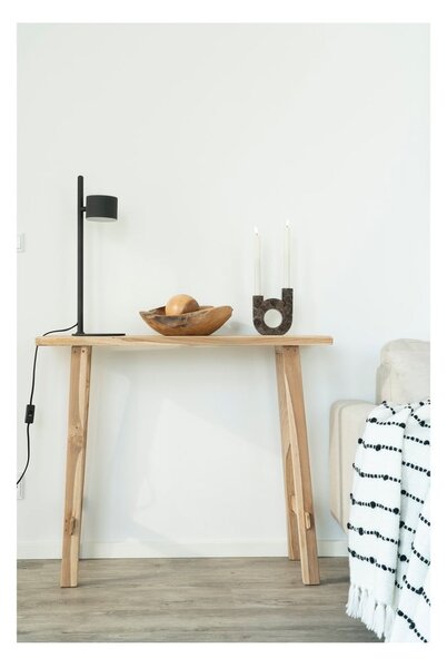 Stranska mizica iz masivnega tika v naravni barvi 30x90 cm Girona – House Nordic