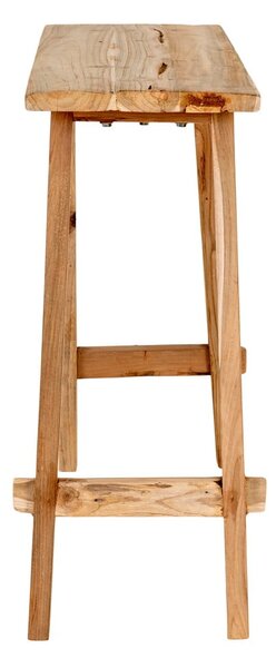 Stranska mizica iz masivnega tika v naravni barvi 30x90 cm Girona – House Nordic
