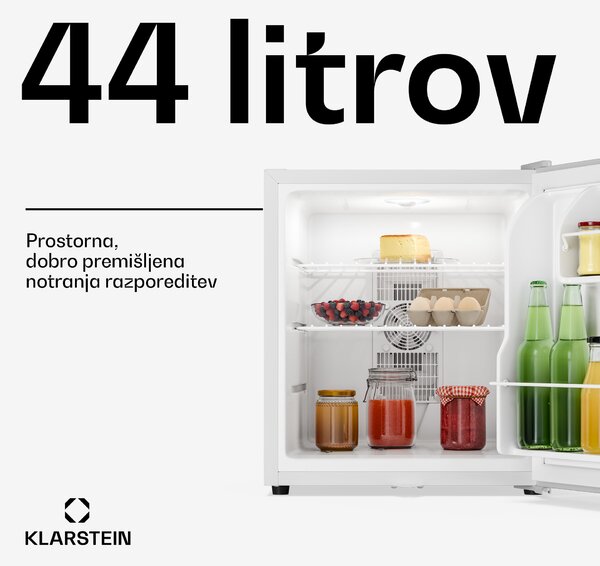Klarstein Matterhorn 44, mini hladilnik, 44 litrov, 35 dB, kompakten, z možnostjo zaklepanja