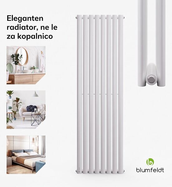 Blumfeldt Tallheo, 47 x 160, radiator, kopalniški radiator, cevni radiator, 1472 W, sanitarna voda, 1/2