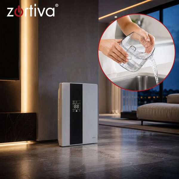 2v1 90W LCD razvlaževalec in čistilec zraka absorber vlage 2L bel