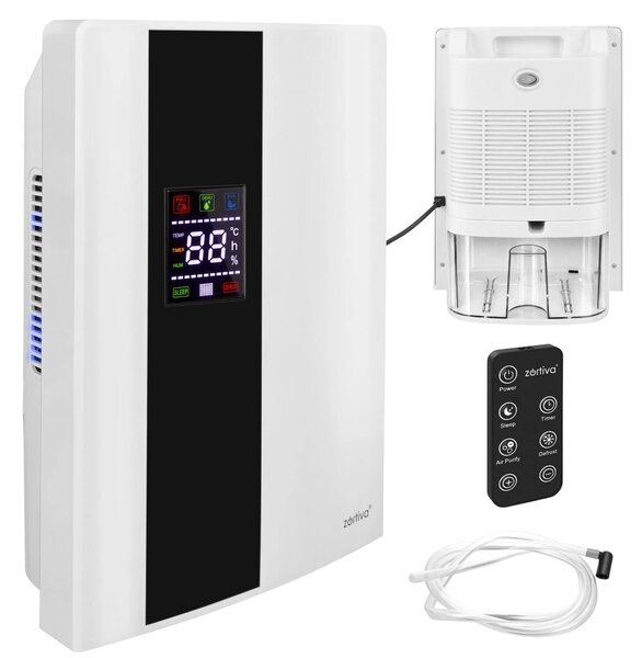 2v1 90W LCD razvlaževalec in čistilec zraka absorber vlage 2L bel