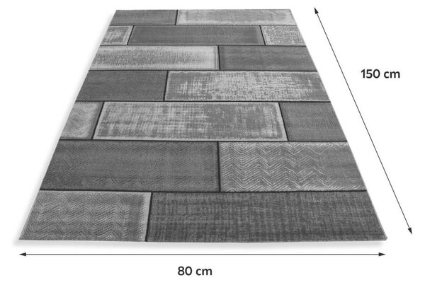Novel Tkana Preproga Plus Black Črna, 80x150 Cm