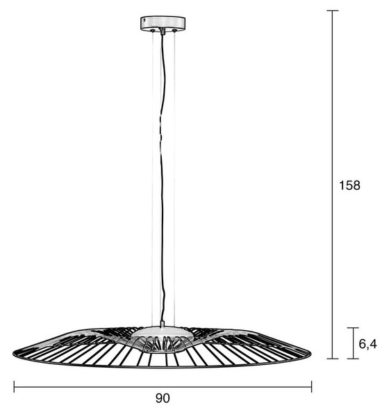 Črna LED zatemnitvena viseča svetilka ø 90 cm Spider – Zuiver