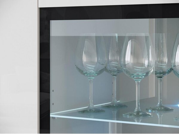 P & B Visoka Komoda Vera 120, Bela, Led