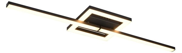 Črna LED stropna svetilka 16x54 cm Viale – Trio