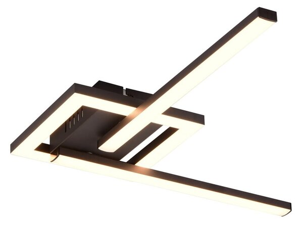 Črna LED stropna svetilka 16x54 cm Viale – Trio