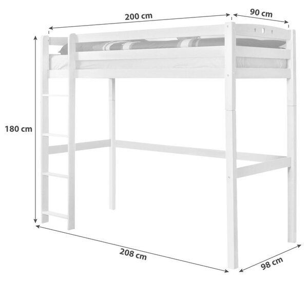 MID.YOU Pograd Tolly R, 90x200, Bukev, Masivno