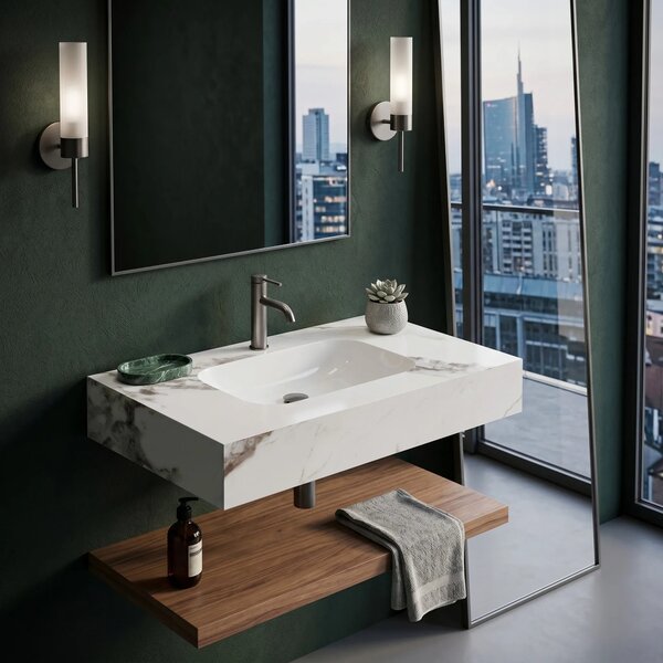 Stenski umivalnik Rea Aresa Cold Jade 80