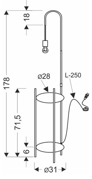 Zelena talna svetilka (višina 178 cm) Walk - Candellux Lighting