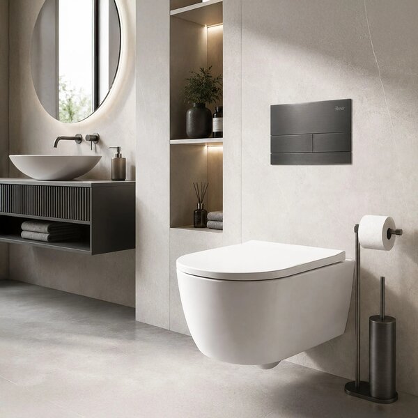 Tlačni gumb za WC predstensko enoto K011A-Q in Slim024N Rea T Titan