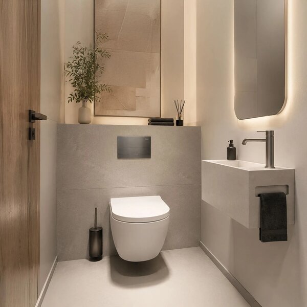 Tlačni gumb za WC predstensko enoto K011A-Q in Slim024N Rea T Titan