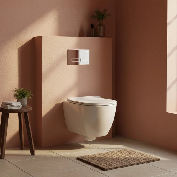 Podometni Set za WC Slim 024N z Gumbom HD Chrome