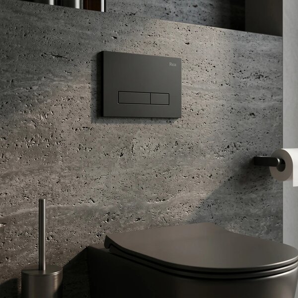 Podometni Set za WC Slim 024N z Gumbom HD Black