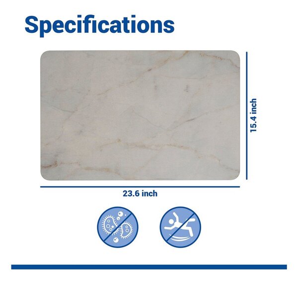 Sivorjava kopalniška preproga iz diatomejske zemlje 39x60 cm Itamos – Wenko