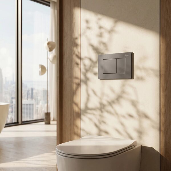 Tlačni gumb za WC predstensko enoto Rea J K011A-Q in Slim 024N Titan