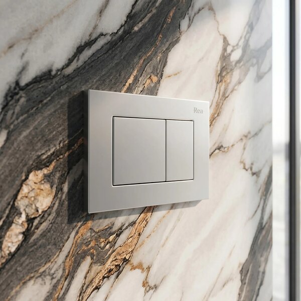 Tlačni gumb za WC predstensko enoto Rea J K011A-Q in Slim 024N Satin