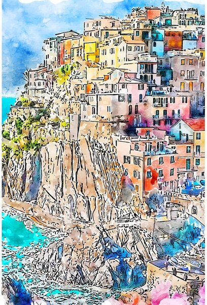 Slika 40x60 cm Manarola – Fedkolor