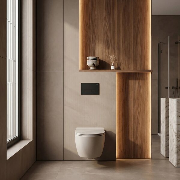 Tlačni gumb za WC predstensko enoto Rea HD K011A-Q in Slim 024N Black