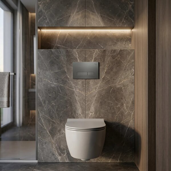 Podometni Set za WC Slim 024N z Gumbom HD Titan