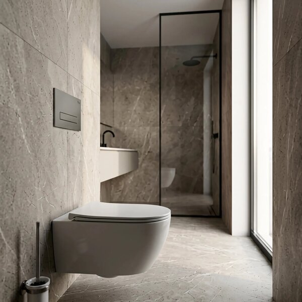 Podometni Set za WC Slim 024N z Gumbom HD Titan